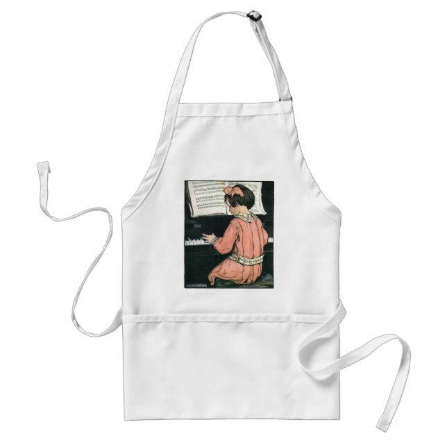 Scales by Jessie Willcox Smith, Piano Music Girl Standard Apron (Front)