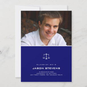 Scales Law in Ink Graduation Invitation