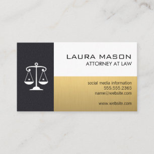 Scales   Leather Gold White Business Card