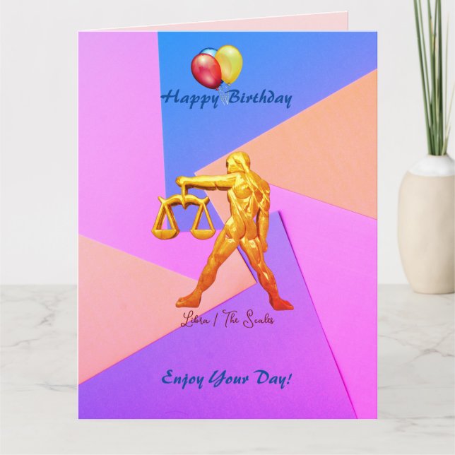 (Scales) Libra Birthday /Sept 23 – Oct 22 Card (Front)
