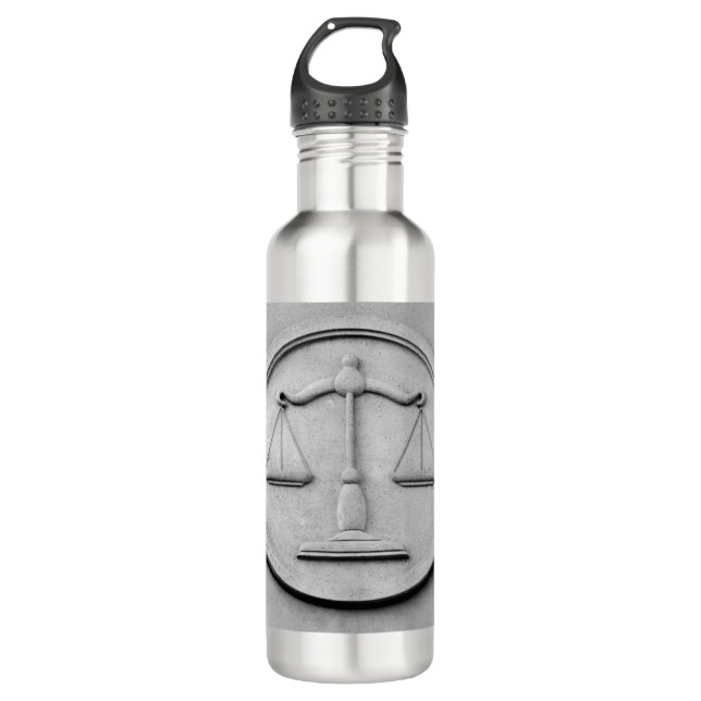 Scales of Justice 710 Ml Water Bottle (Front)