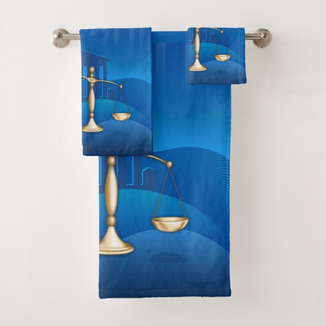 Scales of Justice Bath Towel Set (Insitu)