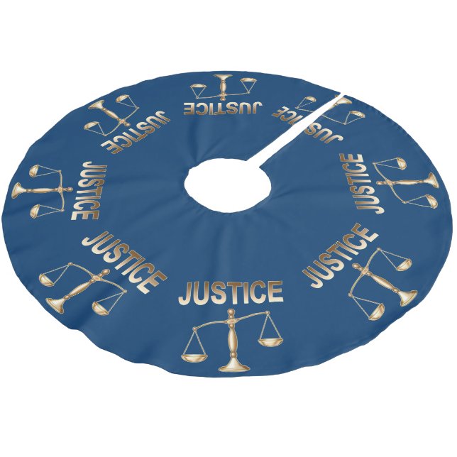 Scales of Justice Brushed Polyester Tree Skirt (Angled)