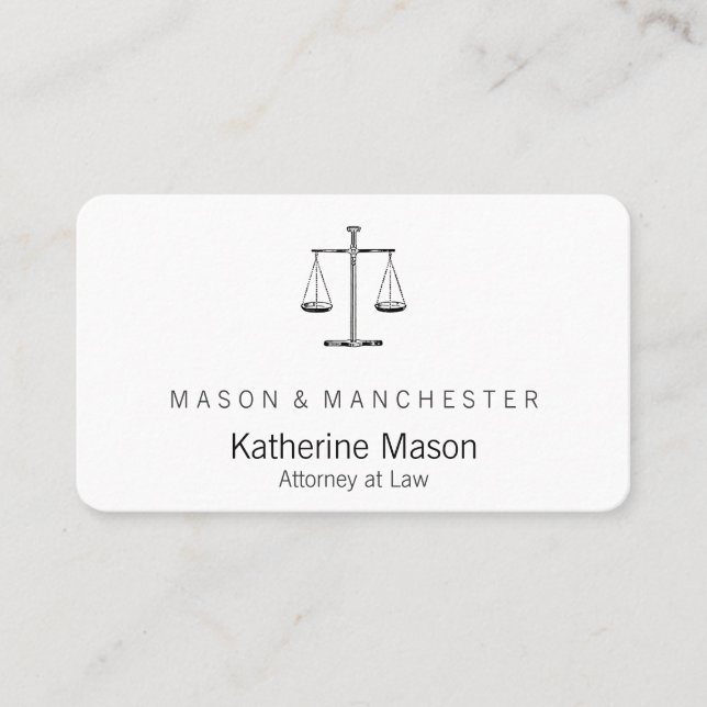 Scales of Justice Business Card (Front)