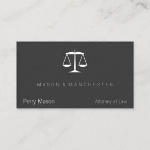 Scales of Justice Business Card