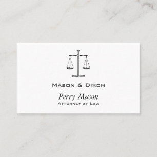 Scales of Justice Business Card