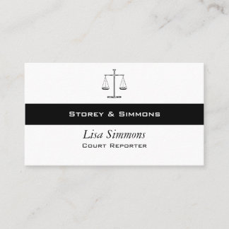 Scales of Justice Business Card