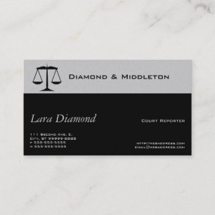 Scales of Justice Business Card