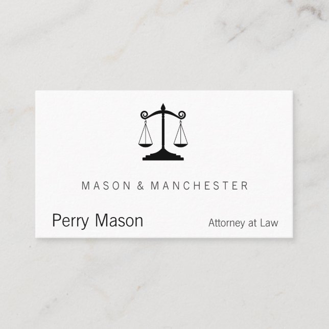 Scales of Justice Business Card (Front)