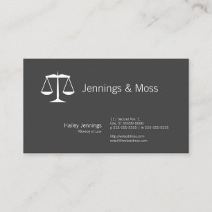 Scales of Justice Business Card