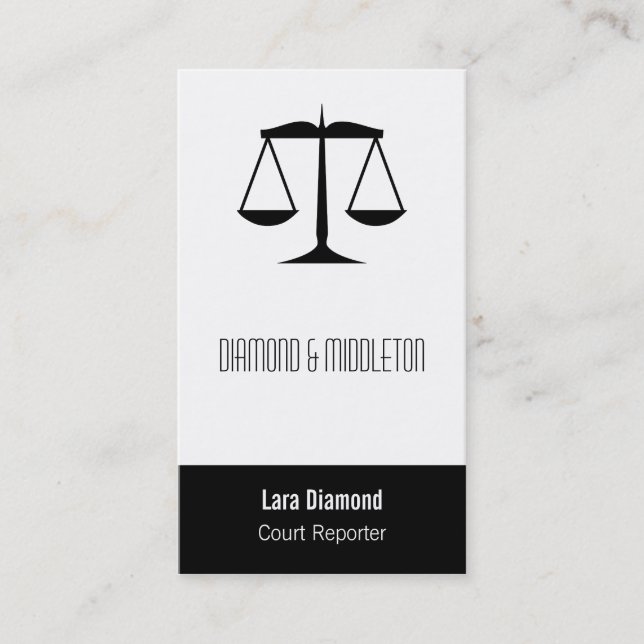 Scales of Justice Business Card (Front)