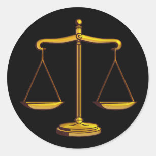 Scales of Justice   Classic Classic Round Sticker
