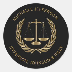 Scales of Justice Classic Round Sticker