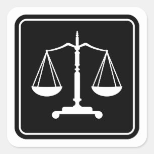 Scales of Justice   Classic Square Sticker