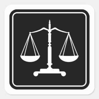 Scales of Justice | Classic Square Sticker