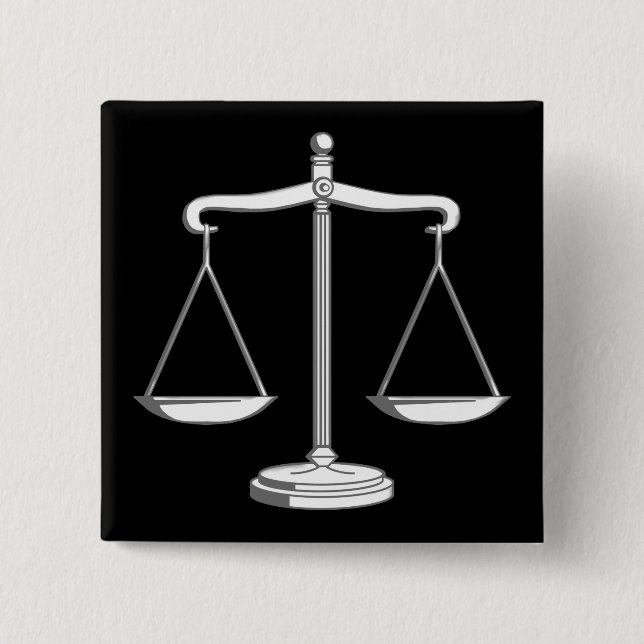 Scales of Justice | Classy 15 Cm Square Badge (Front)