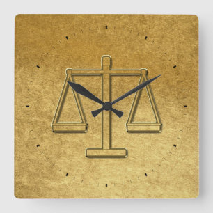 Scales of Justice Clock