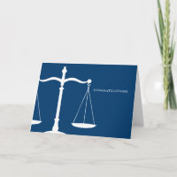Scales of Justice Custom Congratulations