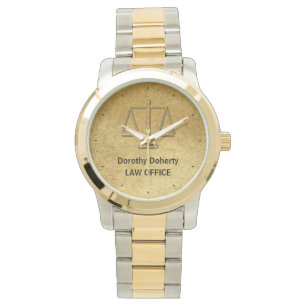 Scales of Justice Elegant Personalizable Watch
