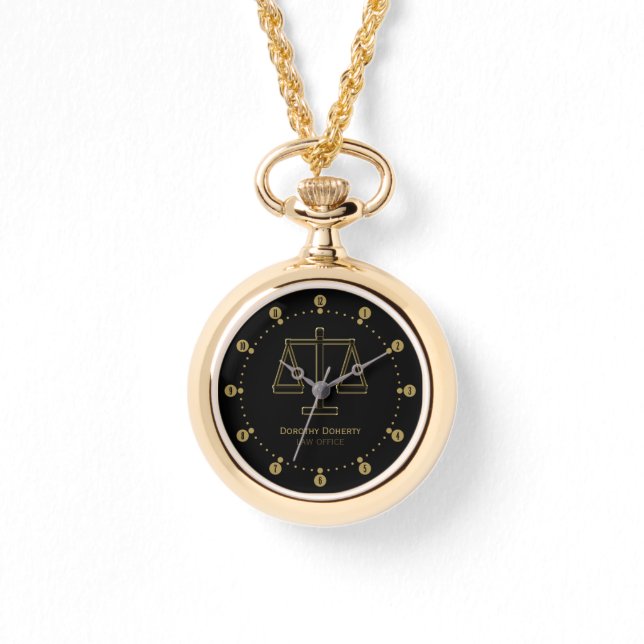 Scales of Justice | Elegant Personalizable Watch (Front)