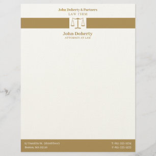 Scales of Justice Elegant Professional Custom Letterhead