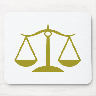 Scales of Justice - Gold Mouse Mat