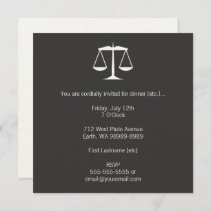 Scales of Justice Invitation