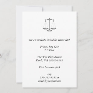 Scales of Justice Invitation