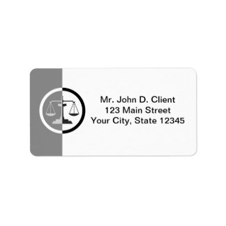 Scales of Justice Label