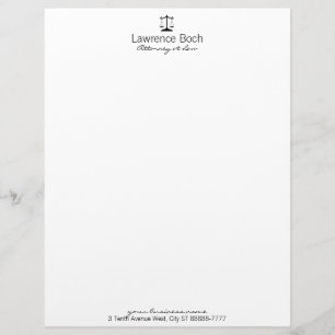 Scales of Justice (Law) Customised Letterhead