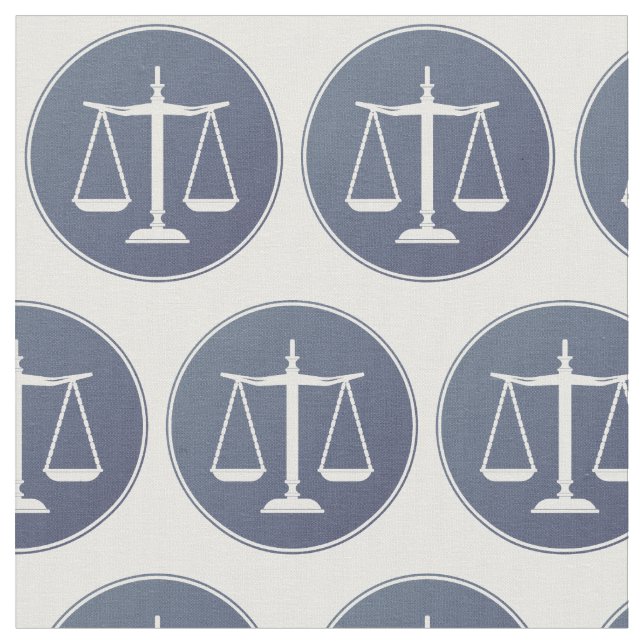 Scales of Justice | Law Gifts Fabric (Close Up)