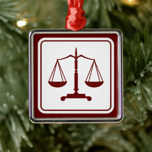 Scales of Justice   Law Gifts Metal Tree Decoration