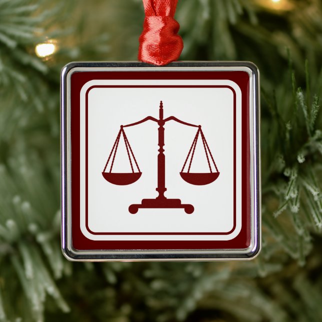 Scales of Justice | Law Gifts Metal Tree Decoration (Tree)