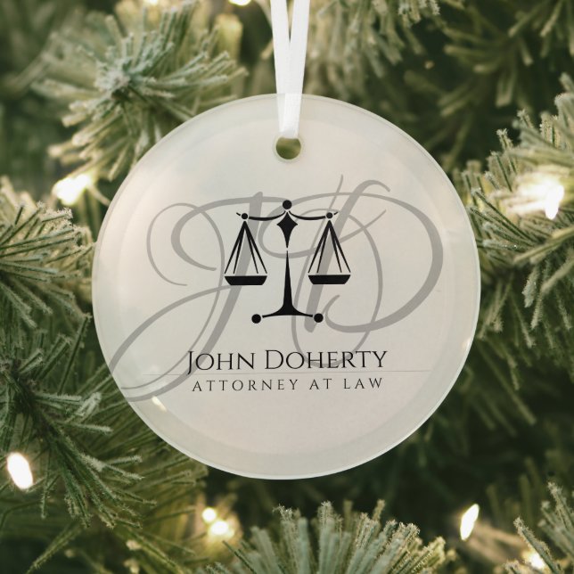 Scales of Justice | Law Glass Tree Decoration (Insitu)