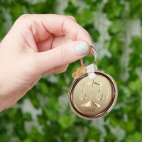 Scales of Justice Law - Golden Keychain