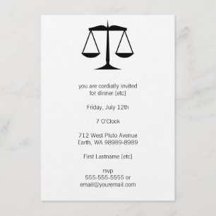 Scales of Justice (Law) Invitation