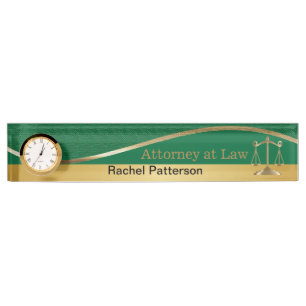 Scales of Justice Law Lawyer DIY Text Nameplate