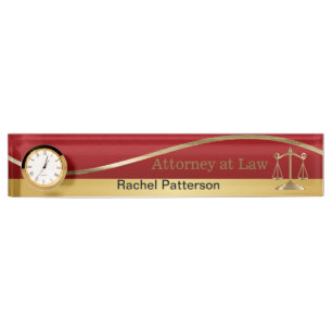 Scales of Justice Law Lawyer Nameplate