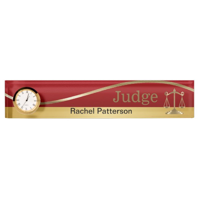 Scales of Justice | Law | Lawyer Nameplate (Front)