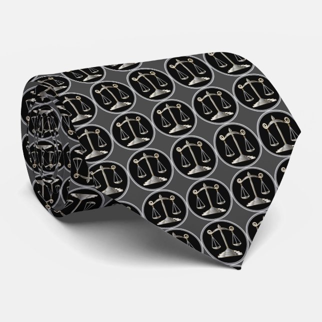 Scales of Justice | Law | Lawyer Tie (Rolled)