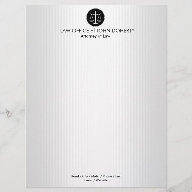 Scales of Justice | Law Office Letterhead (Front)