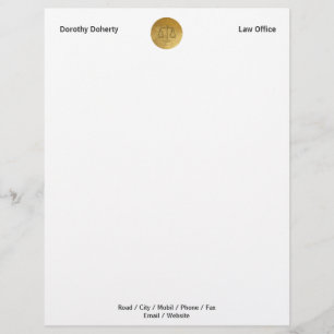Scales of Justice   LAW OFFICE Letterhead Design