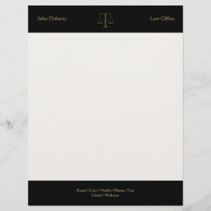 Scales of Justice LAW OFFICE Letterhead Design