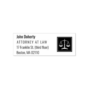 Scales of Justice Law Office Self-inking Stamp