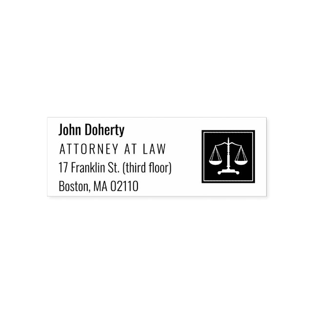 Scales of Justice | Law Office Self-inking Stamp (Design)