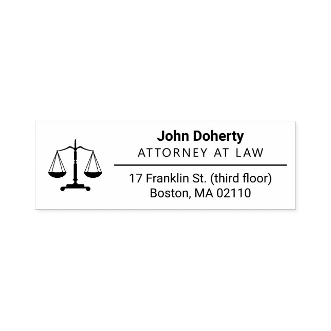 Scales of Justice | Law Office Self-inking Stamp (Design)