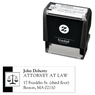 Scales of Justice Law Office Self-inking Stamp