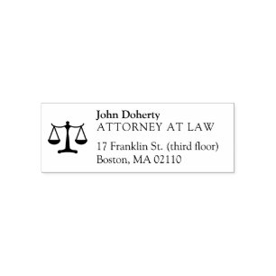 Scales of Justice Law Office Self-inking Stamp
