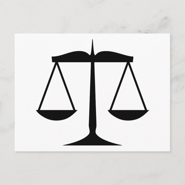 Scales of Justice (Law) Postcard (Front)
