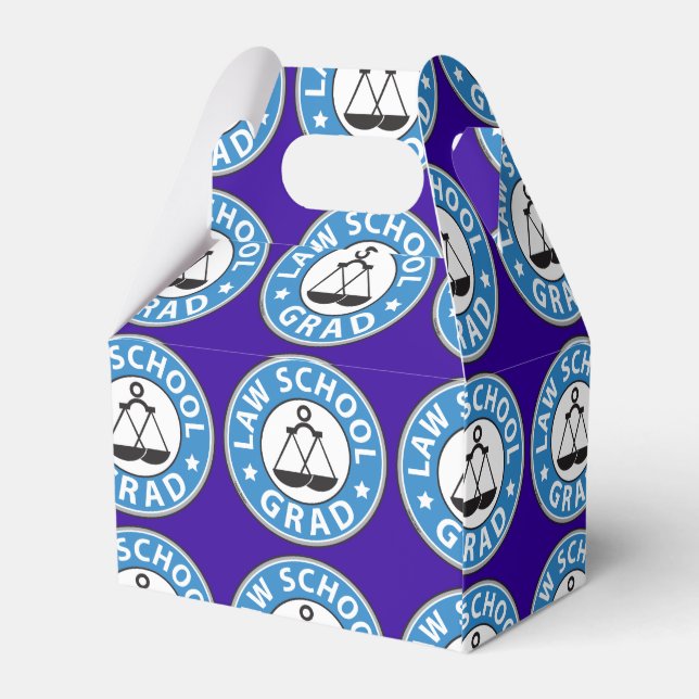 Scales of Justice Law School Graduation Favour Box (Back Side)